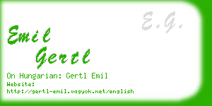 emil gertl business card